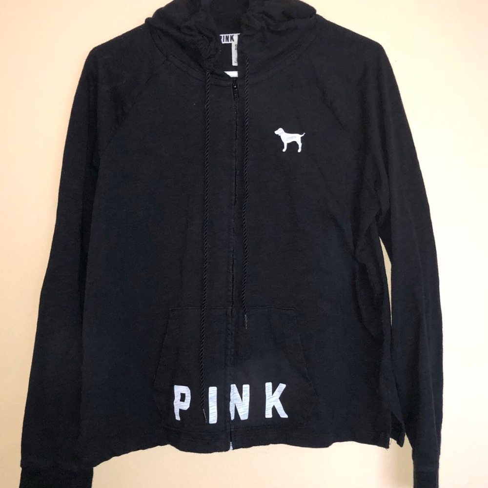 Victoria’s Secret PINK black zip up hoodie